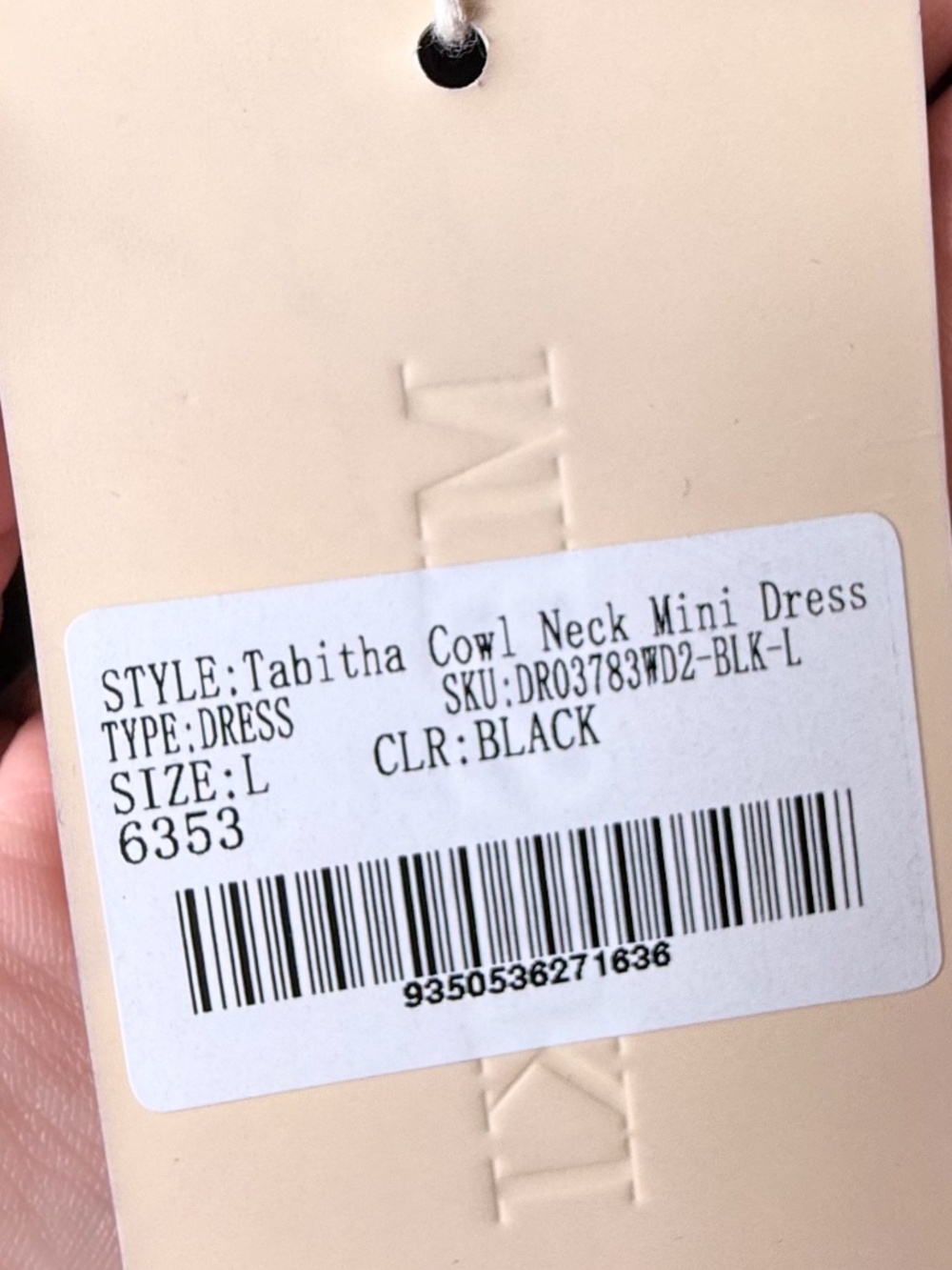 Meshki Tabitha Cowl Neck Slip Dress Black Size Large NWT (G) - Picture 5 of 7